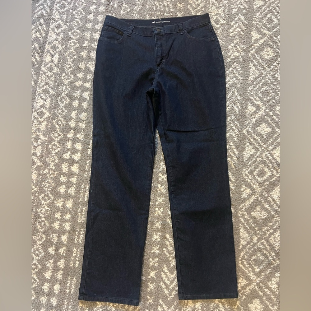 Lee Women's Dark Blue Straight Leg Jeans size 12 (X117)